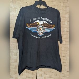 Vtg 80s Harley-Davidson Motorcycles Biker T Shirt XL Eagle Double Sided Single